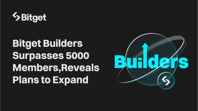 Bitget Builders Surpasses 5000 Members, Reveals Plans to Expand